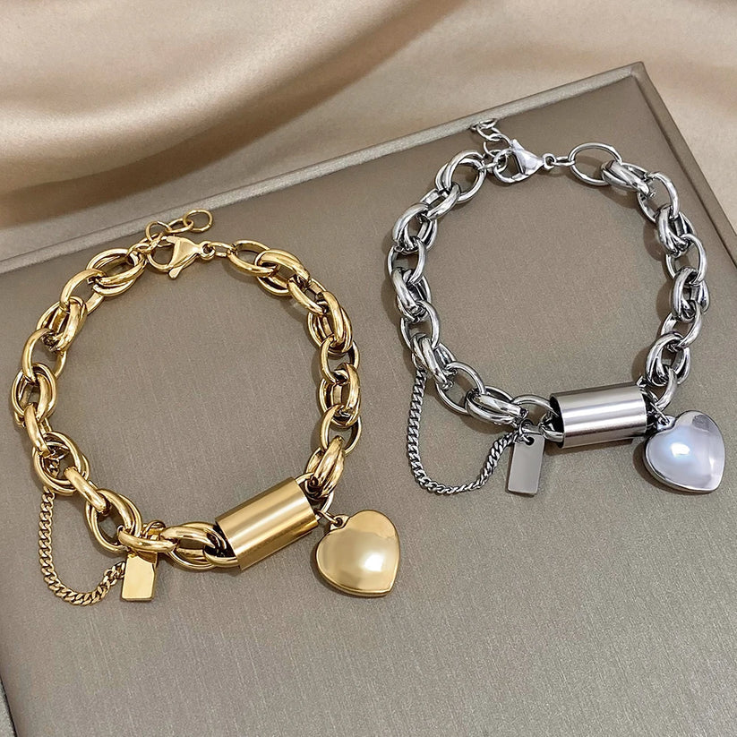 Elegant Förgylld Chunky Armband