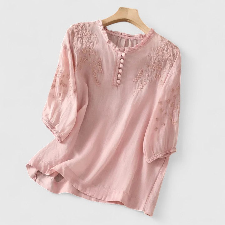 Vasilene | Elegant Knäppt Blus