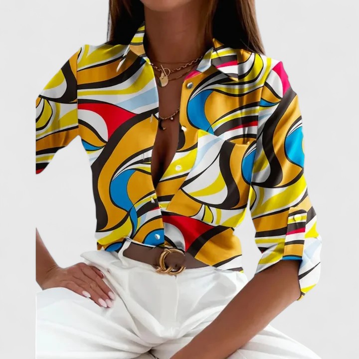 Lisette | Elegant Långärmad Blus