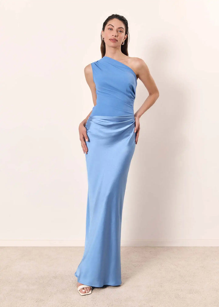 Luna™ | Satin Maxiklänning med Slits