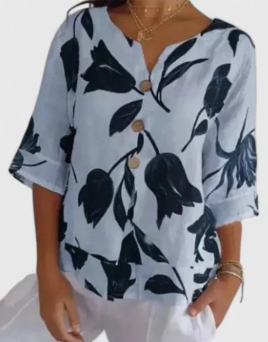 Isabel | Elegant Blommig Tryckblus