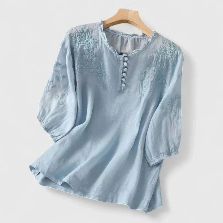 Vasilene | Elegant Knäppt Blus