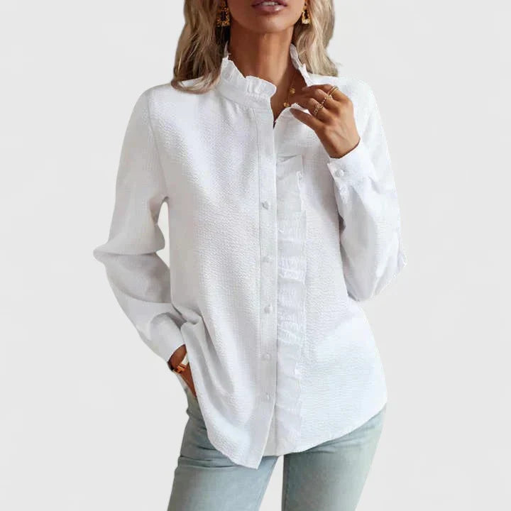 Yasmine | Sofistikerad Långärmad Blus