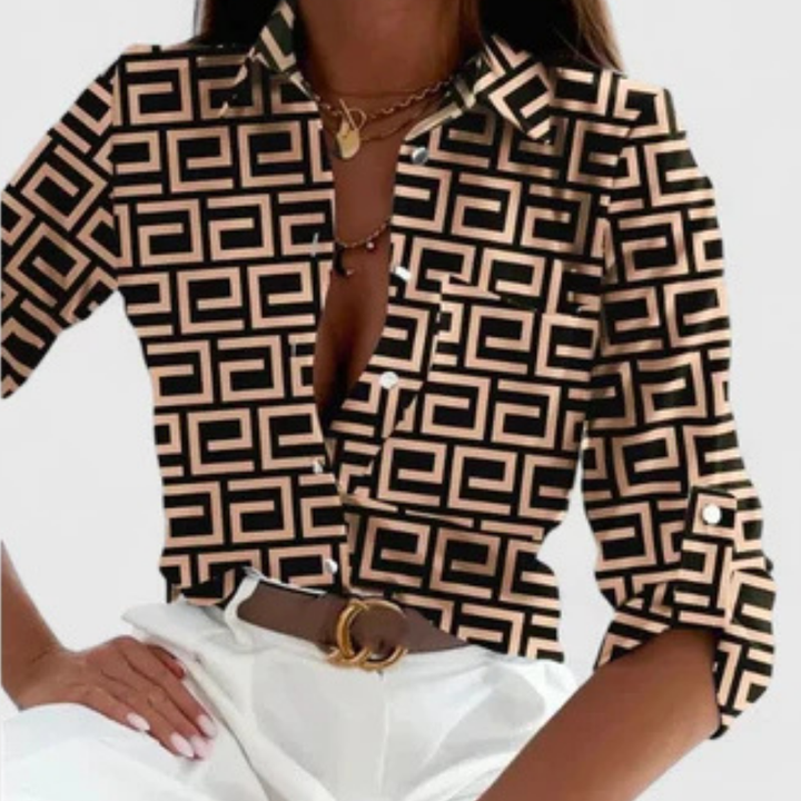 Lisette | Elegant Långärmad Blus