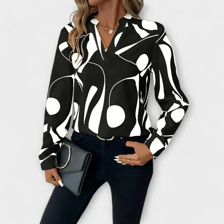Lara™ | Elegant Mönstrad Blus