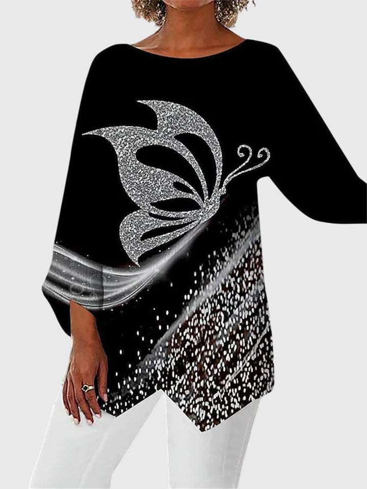Alayah™ | Elegant Topp med Rund Halsringning