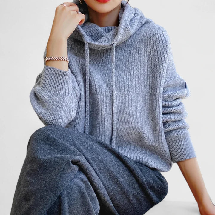 Seren | Mysig Stickad Hoodie
