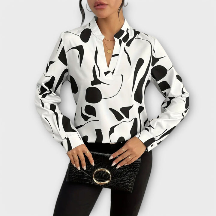 Lara | Elegant Mönstrad Blus
