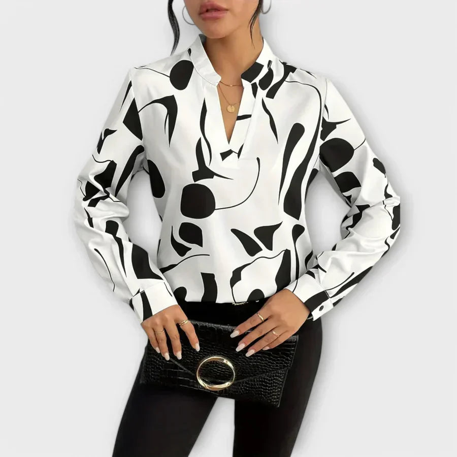 Lara™ | Elegant Mönstrad Blus