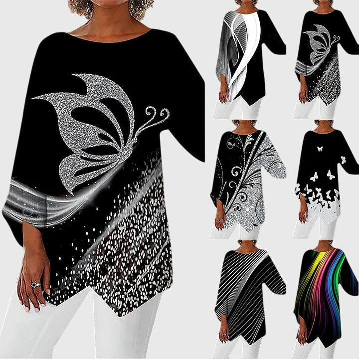 Alayah™ | Elegant Topp med Rund Halsringning
