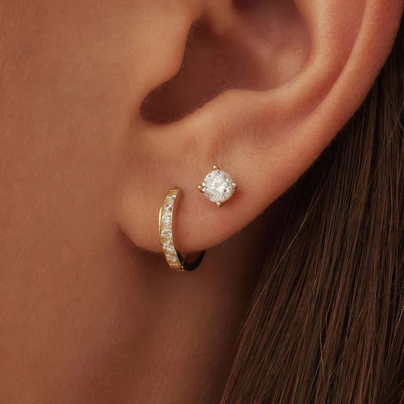 Elegant Dara Brillane Guldsten Örhängen