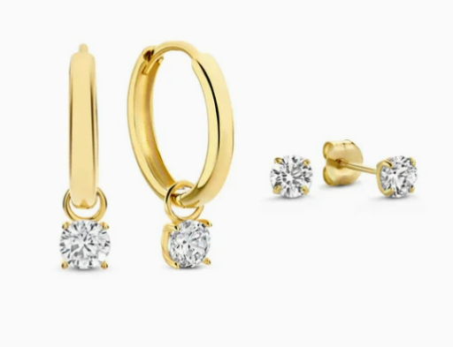 Elegant Dara Brillane Guldsten Örhängen