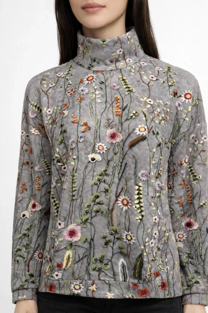 Yvra | Klassisk Vintage Blommig Tröja