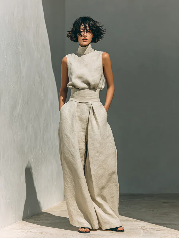 Nuria | Minimalistisk Ärmlös Topp Set