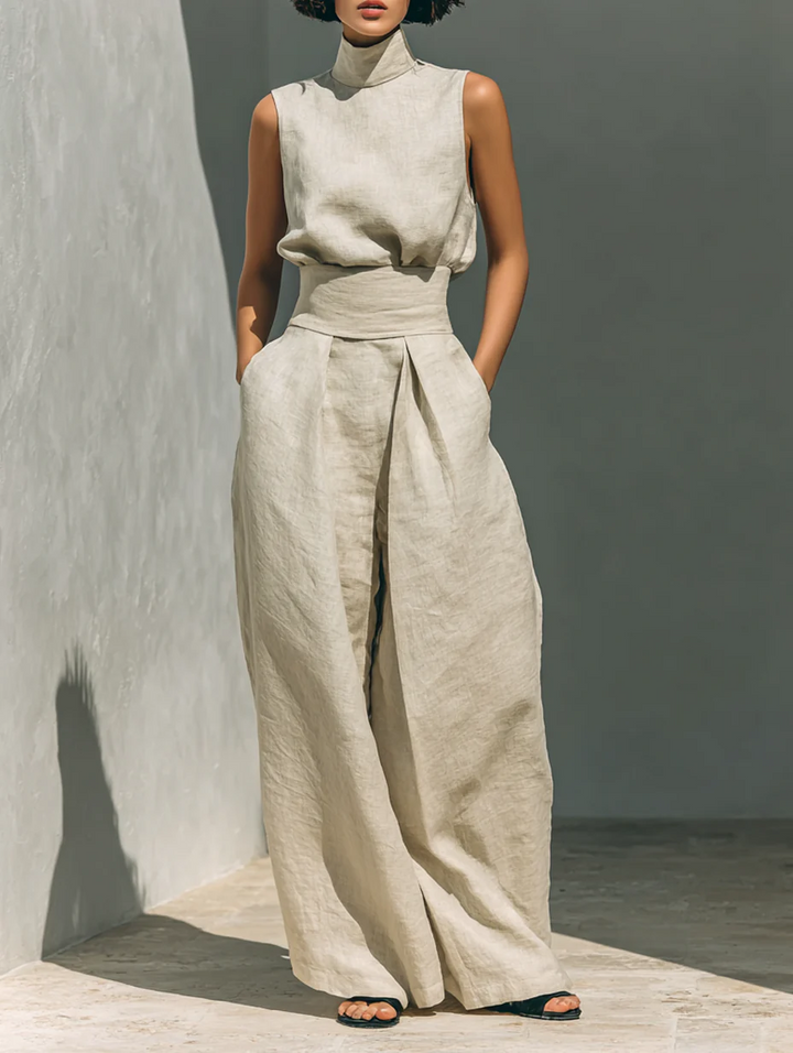 Nuria | Minimalistisk Ärmlös Topp Set