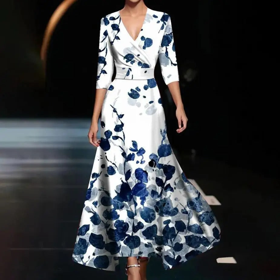 Aria™ | Chic Klänning med Blomtryck